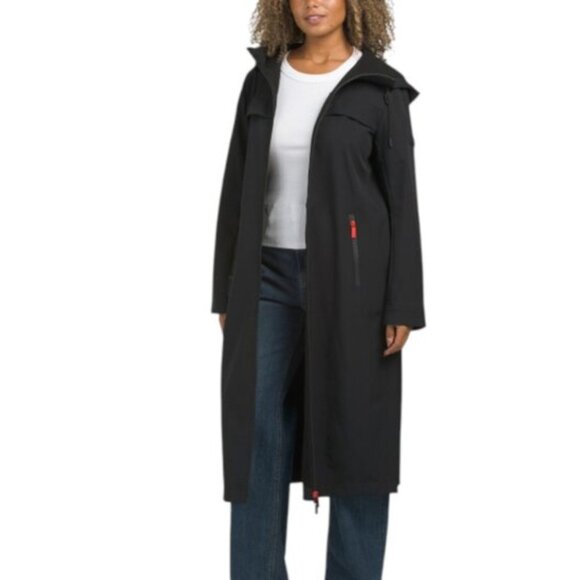 NEW HUNTER Longline Belted Coat in black for women 1225 8t4 - Picture 3 of 4